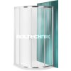 Roth PXR2N 90x90/200 Sprchový kút štvrťkruh 2-d.Posuv.dvere Brillant/Chinchilla R550 532-900R55N-00-03