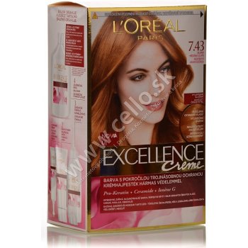 L'Oréal Excellence Creme Triple Protection 7,43 Dark Copper Gold Blonde 48 ml