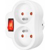 AlzaPower rozdvojka s vypínačom 230 V biela APW-LV-D2ZA1W