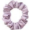 MURU Úzka Saténová Scrunchie gumička - Lila Matná