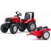 FALK Falk Šliapací traktor 996AB Case IH Puma 240CVX s vlečkou - červený FA996AB - Šľapadlo