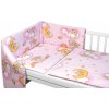Mantinel s obliečkami Premium, Baby Nellys, 3D sada, Medvedík na rebríku, ružový,135x100cm Baby Nellys