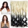 Clip in pás vlasov - kučery 55 cm - ombre odtieň - odtieň 613 T Black