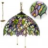 Luster AMAZONIT Tiffany vitráž double chain Ø36 2*E27