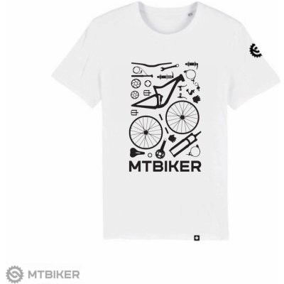 MTBiker Komponenty MTB tričko biele