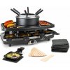 Klarstein Entrecote, raclette gril a fondue 2 v 1, 1100 W, prírodný kameň, pre 8 osôb, podložky (GQ6-EntrecoteCoaster)