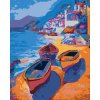 ZUTY Maľovanie podľa čísel - FAREBNÉ LOĎKY NA BREHU Rámovanie: vypnuté plátno na rám, Rozmer: 40x50 cm