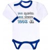 Body s potlačou New Baby 50% MAMIČKA + 50% OTECKO - 100% JA modré 86 (12-18m)
