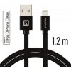 Swissten 71524201 dátový USB - Lightning MFi, 1,2m, černý