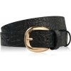 Paolo Peruzzi Dámsky kožený opasok, krokodílí vzor, 110 cm | čierna PG-12-CZBL-110