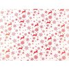 Baliaci papier vianočný sob, vločky, hviezdy 0,7x2 m - červená sob