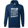 1973 v kocke - Mikina pánska Cape s kapucňou - 2XL ( Polnočná modrá )