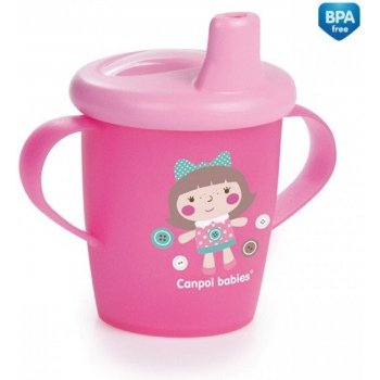 Canpol babies netečúci hrnček Toys 250 ml ružová