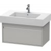 Duravit Ketho skrinka 80x45.5x41 cm závesná kúpeľňová skrinka pod umývadlo sivá KT669000707