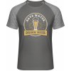 Mymate Predĺžené Tričko MY111 - Motív Save water - Drink Beer - Grey Solid / Heather Grey - XL - Pánske