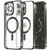 Techsuit Luxury Glitter MagSafe puzdro pre iPhone 13 Pro – čierne