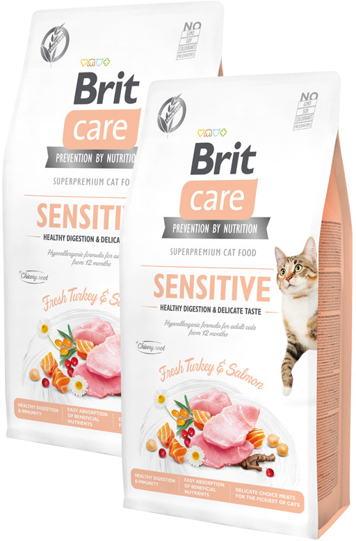 Brit Care Cat Grain-Free Sensitive Healthy Digestion & Delicate Taste 2 x 7 kg
