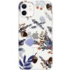 AppleKing transparentný kryt so vzorom kvetín a MagSafe pre iPhone 12 / 12 Pro - svetlomodrý - možnosť vrátiť tovar ZADARMO do 30tich dní