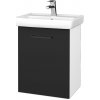 Dreja Kúpeľňová skriňa DOOR SZD 50 - N01 Biela lesk / Úchytka T06 / N03 Graphite / Levé