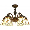 Brilagi - Tiffany vitrážový prisadený luster FOLIA 6xE27/60W/230V pr. 60 cm BRD-B015 + záruka 3 roky zadarmo