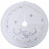 KOBEREC POD VIANOČNÝ STROMČEK BIELY OKRÚHLY PODLOŽKA S NÁPISOM PRIEMER 90 CM