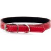Kožený obojok JK Classic pre psov, 1,8×50 cm, červený