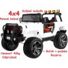 Joko Elektrické autíčko Jeep Monster 4x4 penové kolesá kožené sedadlo USB nosnosť 40kg + Batoh biela