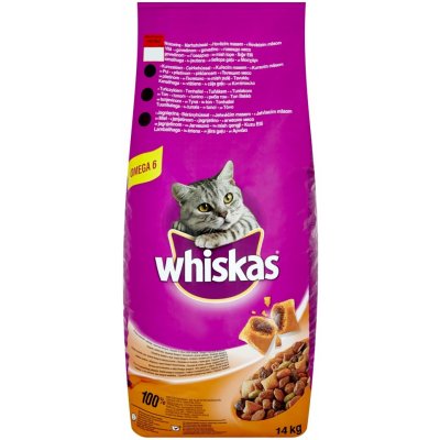 Whiskas granule s hovädzím mäsom 14 kg