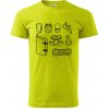 Climbing Wall Gear - Klasické pánske tričko vyššej gramáže - 2XL ( Limetková )