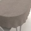 Biante Veľký dekoračný oválny obrus BKM-302 Sivohnedé cik-cak pásiky 200x240 cm