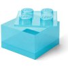 LEGO úložný box 4 s vekom - trblietavá modrá
