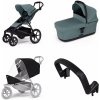 Mestský kočík Thule Urban Glide 4-wheel Mid blue + Korbička Bassinet Mid blue SET 4v1