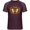 Mymate Predĺžené Tričko MY111 - Pivný motív - It's Time of Refreshing - Burgundy / Heather Burgundy - S - Pánske