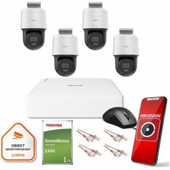 Hikvision HiLook 4 IP kamery PTZ-N2MP 1TB disk