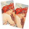 Matějovský Kuchynské utierky Summer Alfons Mucha, 100% BAVLNA, 2x50x64cm
