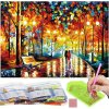 Springos Diamantové maľovanie Park v noci 40 x 30 cm
