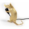 SELETTI Stolová LED lampa Mouse Lamp USB sediaca zlatá - 15231