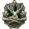 MD1770/AS - Medaila poľovníctvo jeleň (90x70 mm, hr.3mm) striebro - 9x7x0,3 cm,Výška (cm)