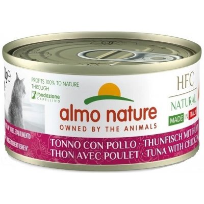 Almo Nature HFC cat tuniak s kuraťom 70 g
