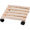 STREND PRO Garden Podstavec Strend Pro, 30x30x7 cm, pod kvetináč, na kolieskach, posuvný, stojan, max. 50 kg, drevo