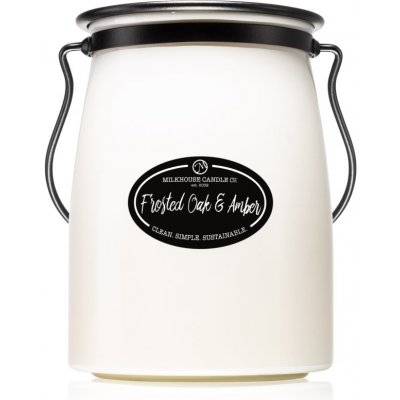 Milkhouse Candle Co. Creamery Frosted Oak & Amber vonná sviečka Butter Jar 624 g