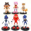 Figúrky Ježko Sonic 6 ks III s podstavcom