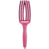 Olivia Garden Finger Brush kefa na vlasy masážna 6-radová stredná Hot pink