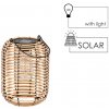 Lampáš solárny prírodný 24 cm 45623