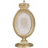 Clayre & Eef Zlatý antik oválny fotorámik na nohe as korunkou - 9*6*17 cm / 7*9 cm - Clayre & Eef