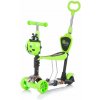 CHIPOLINO Koloběžka s vodící tyčí Kiddy Evo 3v1 Green Graffiti