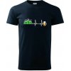 EKG z hôr na pivo - Klasické pánske tričko vyššej gramáže - 2XL ( Tmavomodrá (takmer čierna) )