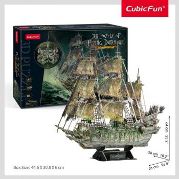 CubicFun 3D puzzle Svítící Plachetnice Bludný Holanďan 360 ks