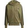 Pánska mikina adidas, M 3 STRIPES FL FZ HD khaki,čierna L
