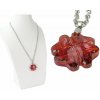 CITY STORM Prívesok štvorlístok Clover Made With Swarovski s retiazkou - Crystal Red Magma + pri tomto produkte si môžete zvoliť dĺžku retiazky